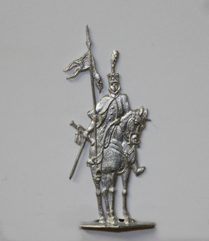 Kavallerist im Mantel zu Pferd - Kombinationsfigur -